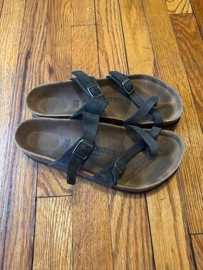 Birkenstock Black Leather Mayari Sandals EU 39
